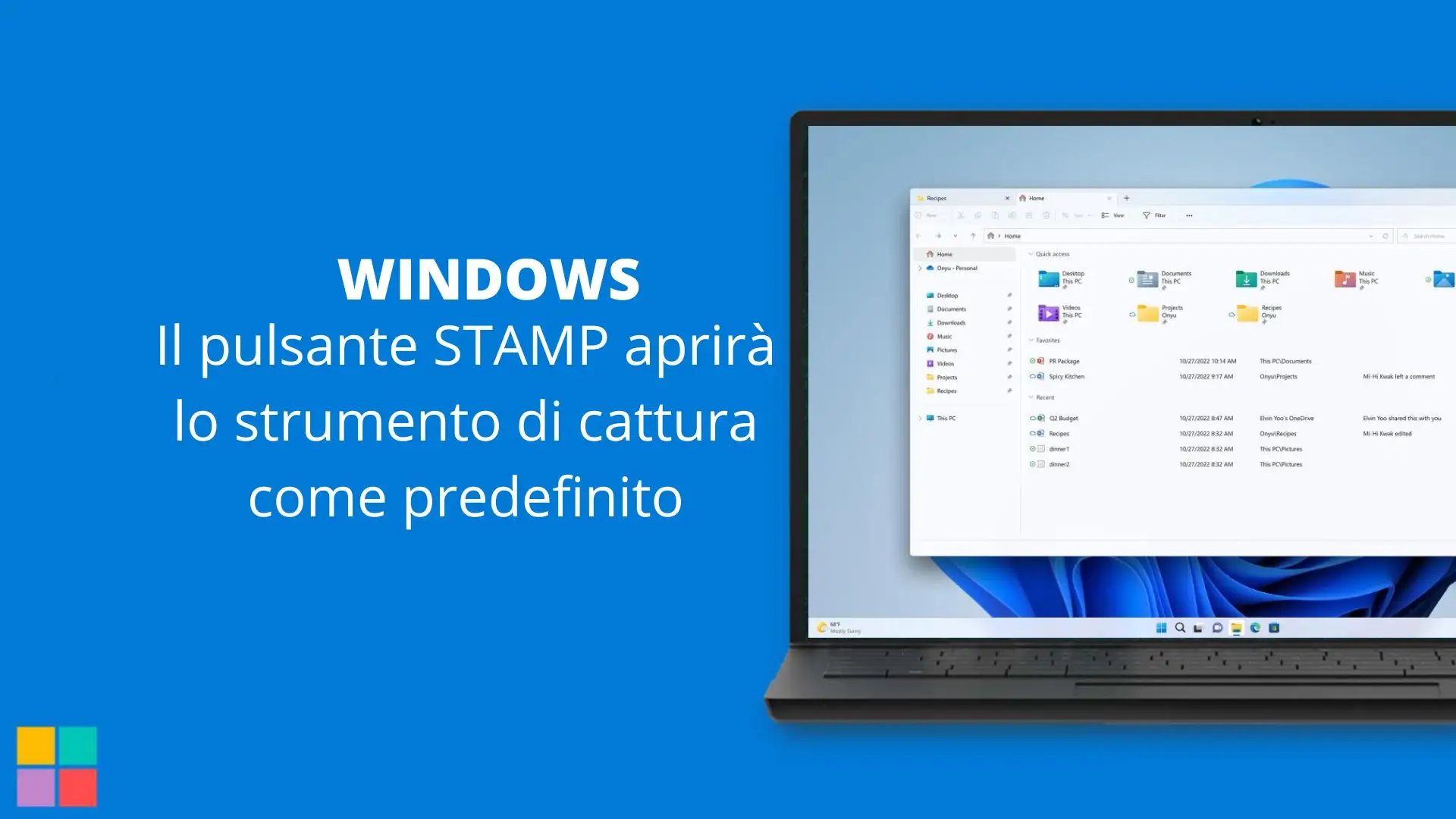 Il pulsante STAMP aprirà lo strumento di cattura come predefinito