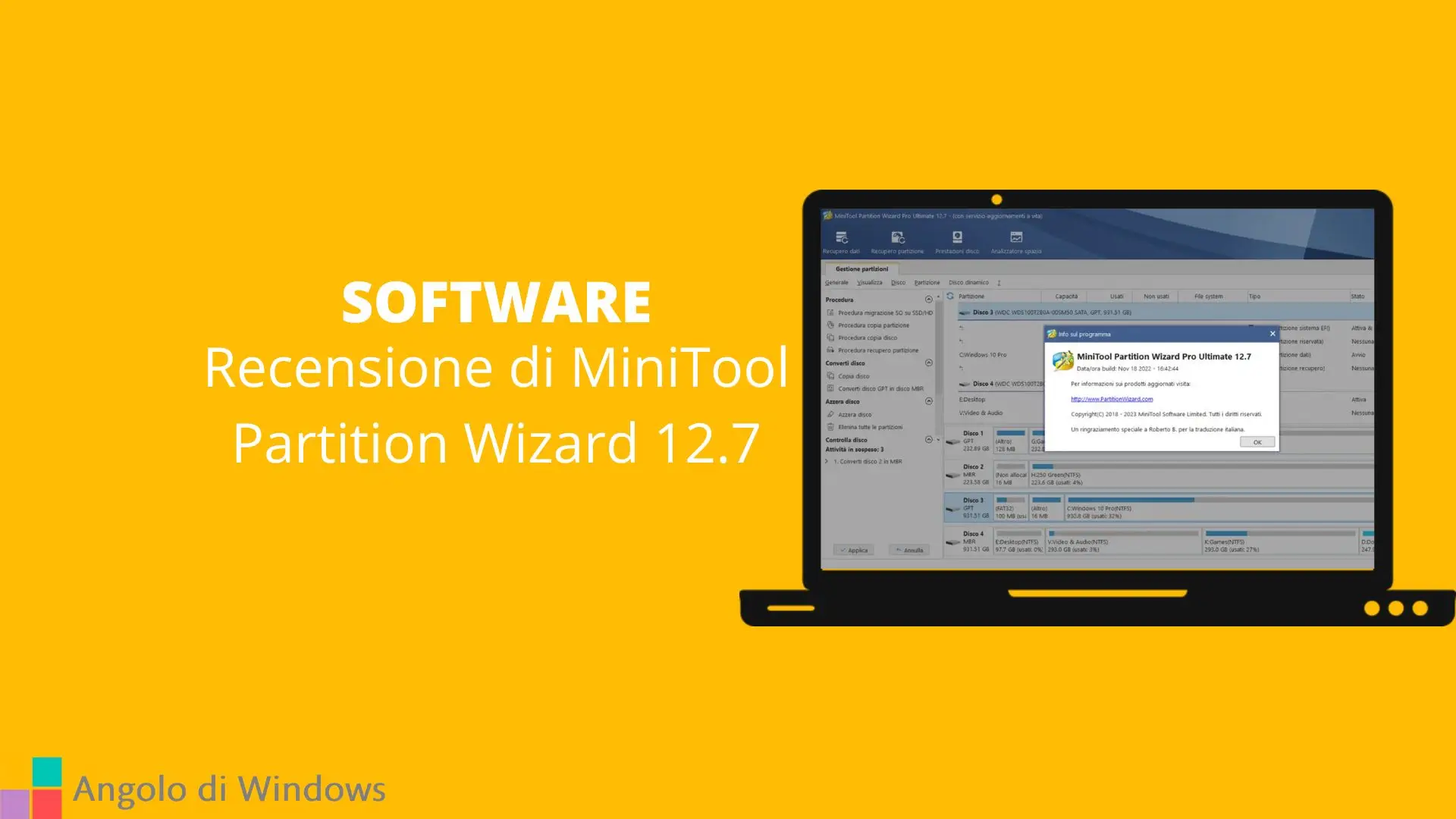 Recensione di MiniTool Partition Wizard 12.7