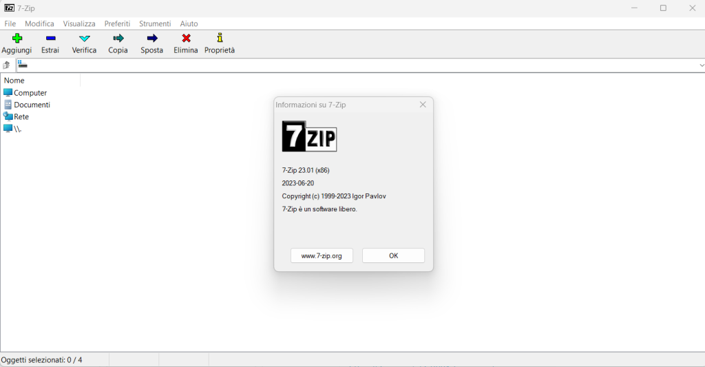 Falso Positivo per Defender che elimina il file 7zFM di 7Zip