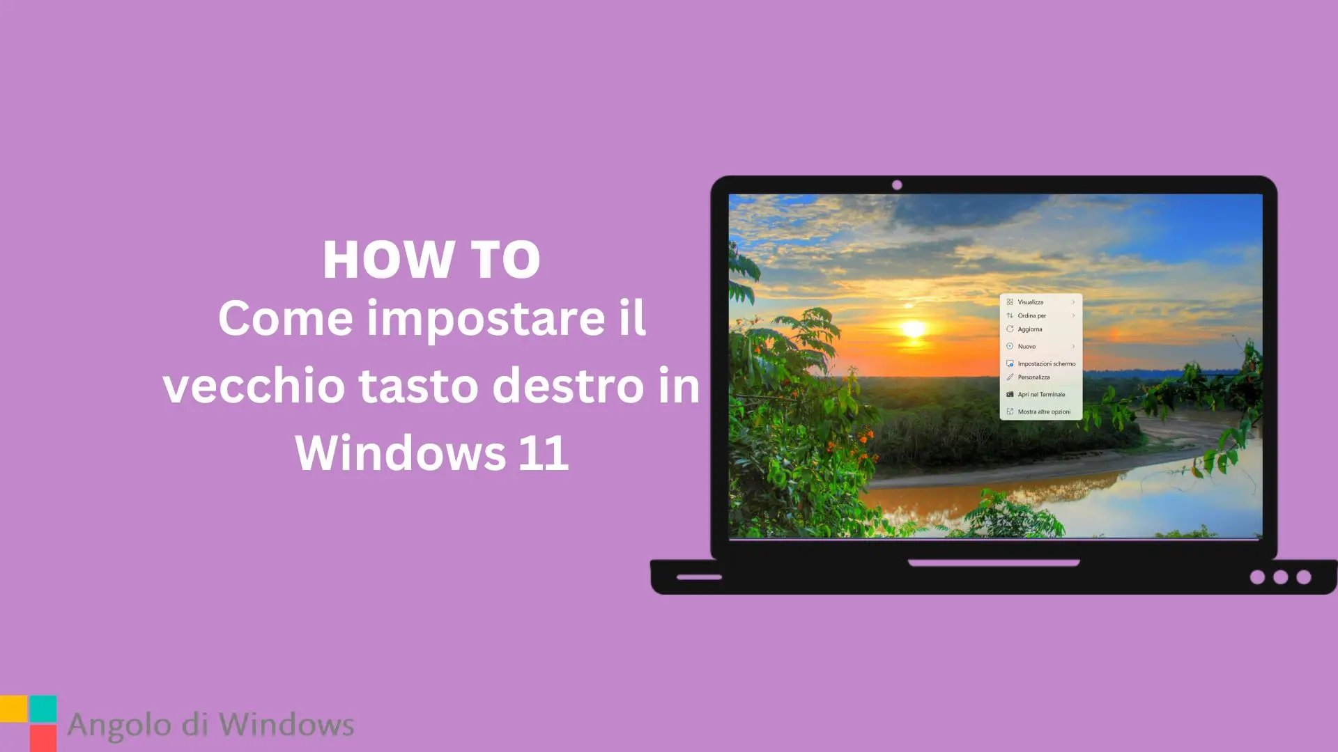 Come impostare il vecchio tasto destro in Windows 11