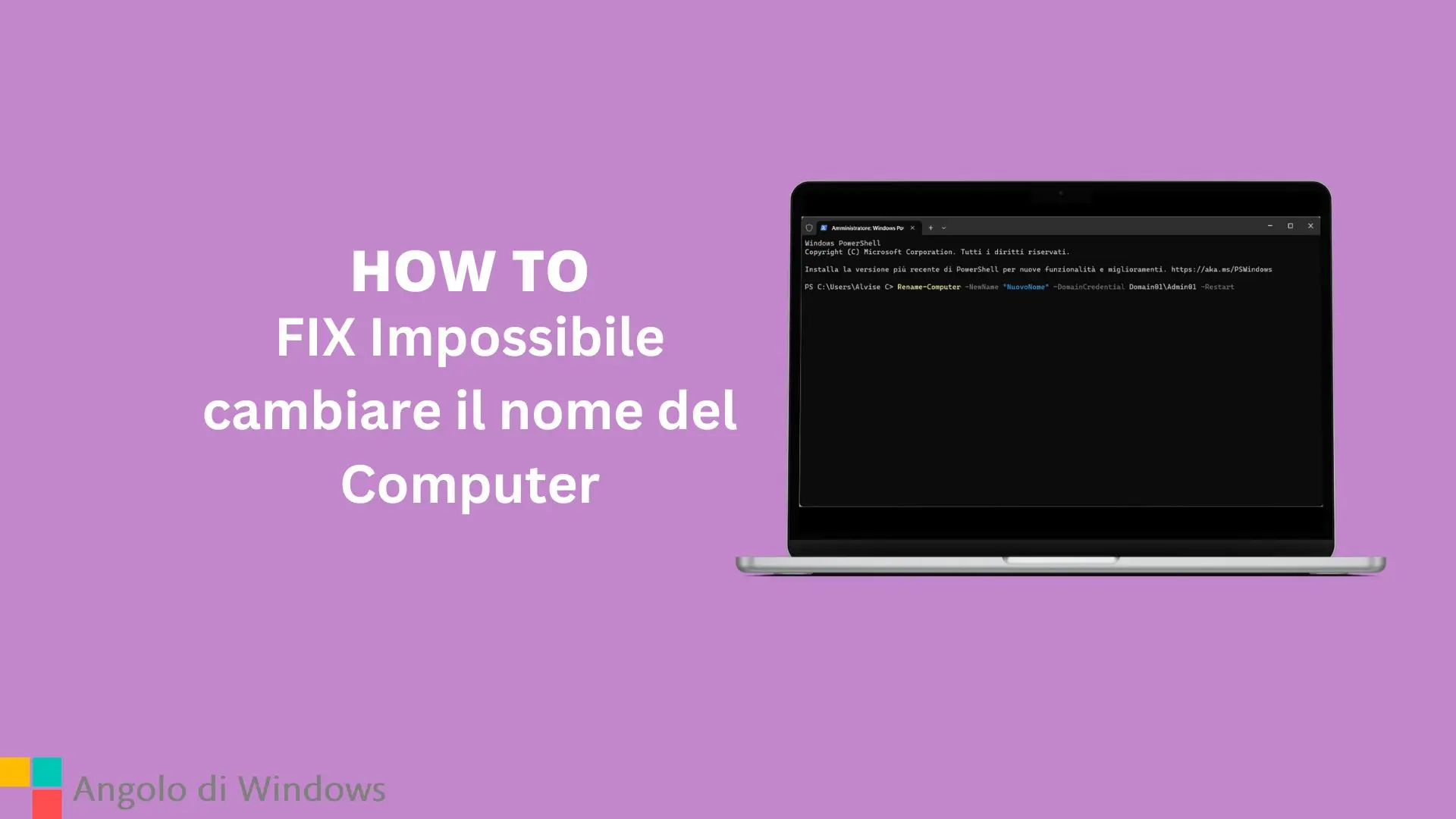 FIX Impossibile cambiare il nome del Computer