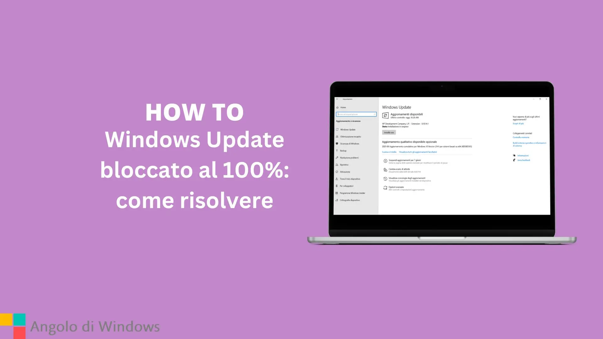 Windows Update bloccato al 100%: come risolvere