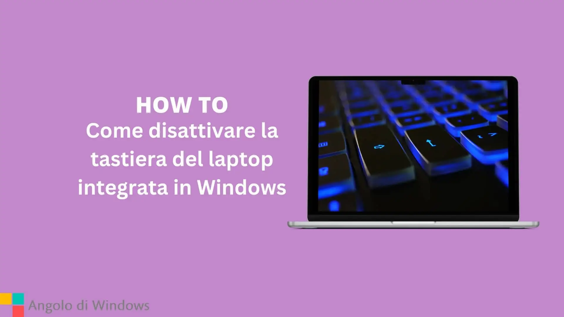 Come disattivare la tastiera del laptop integrata in Windows
