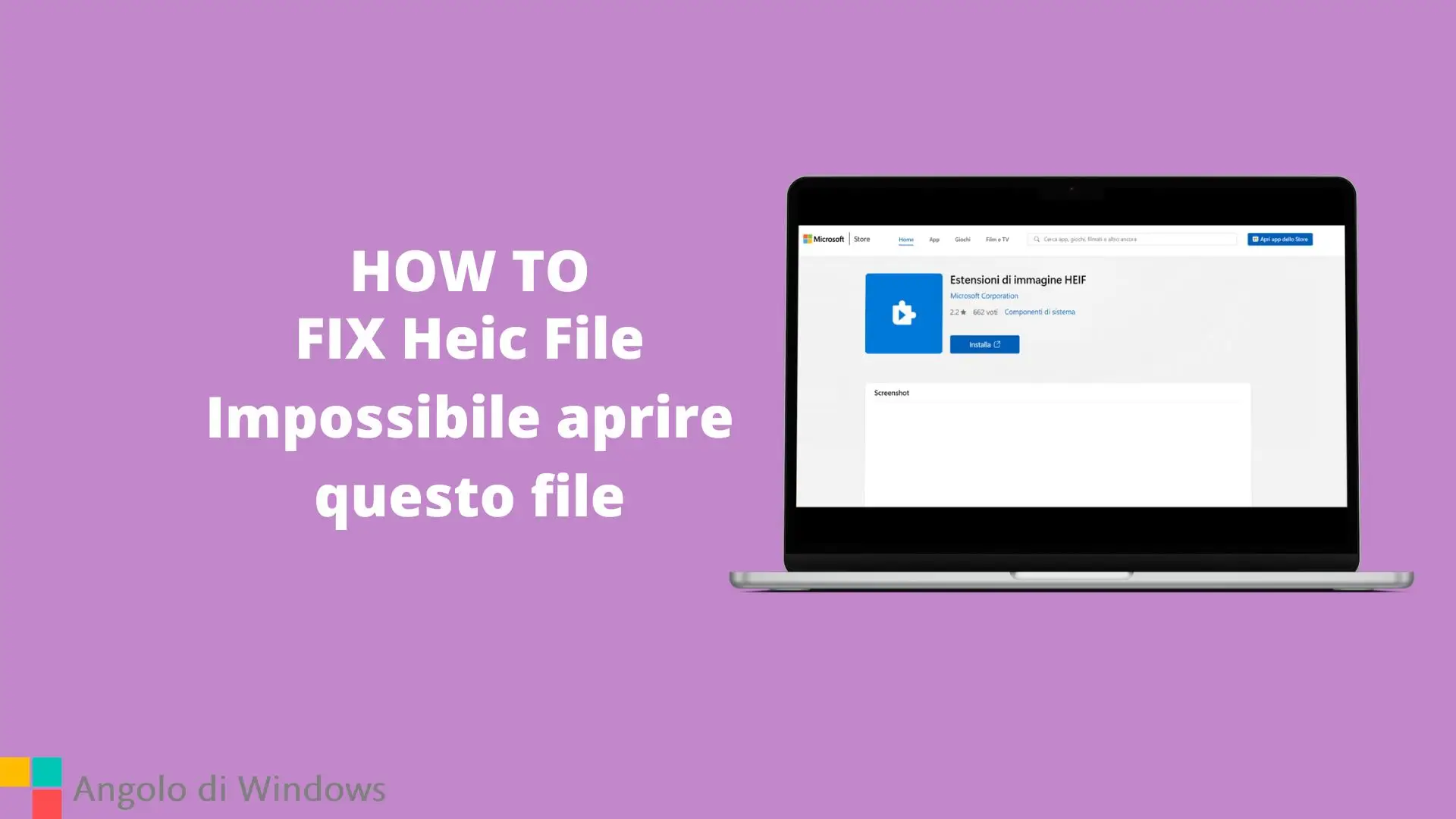 FIX Heic File Impossibile aprire questo file