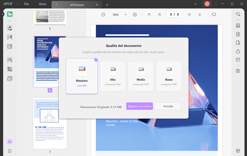 Ridimensionare un PDF con UPDF in modo efficace 15 updf002