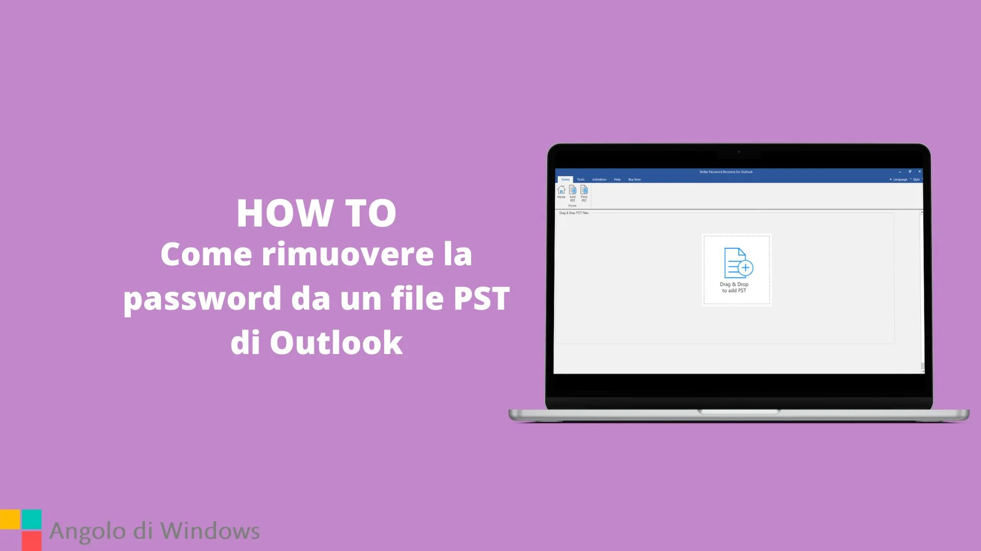 Come rimuovere la password da un file PST di Outlook