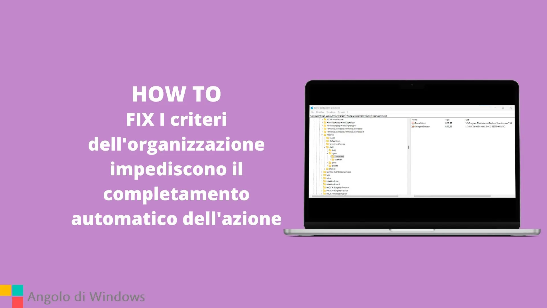 FIX I criteri dell'organizzazione impediscono il completamento automatico dell'azione