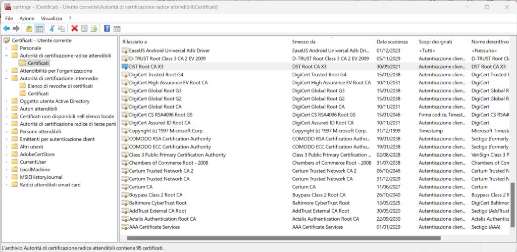 FIX NET:ERR_CERT_DATE_INVALID in Windows 14 certmgmg
