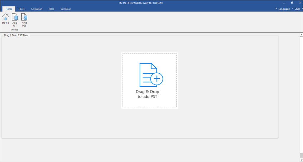 Come rimuovere la password da un file PST di Outlook 8 stellar password recovery for outlook1