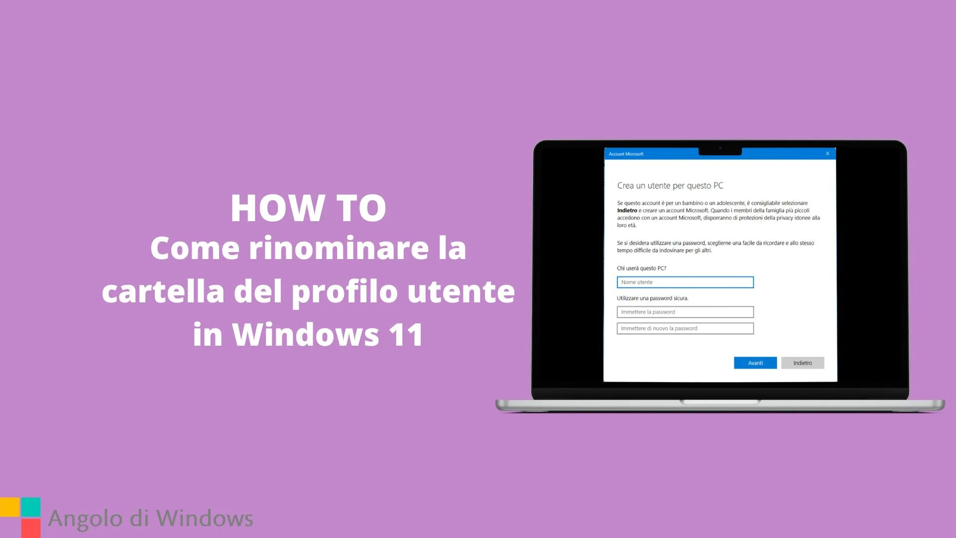 Come rinominare la cartella del profilo utente in Windows 11