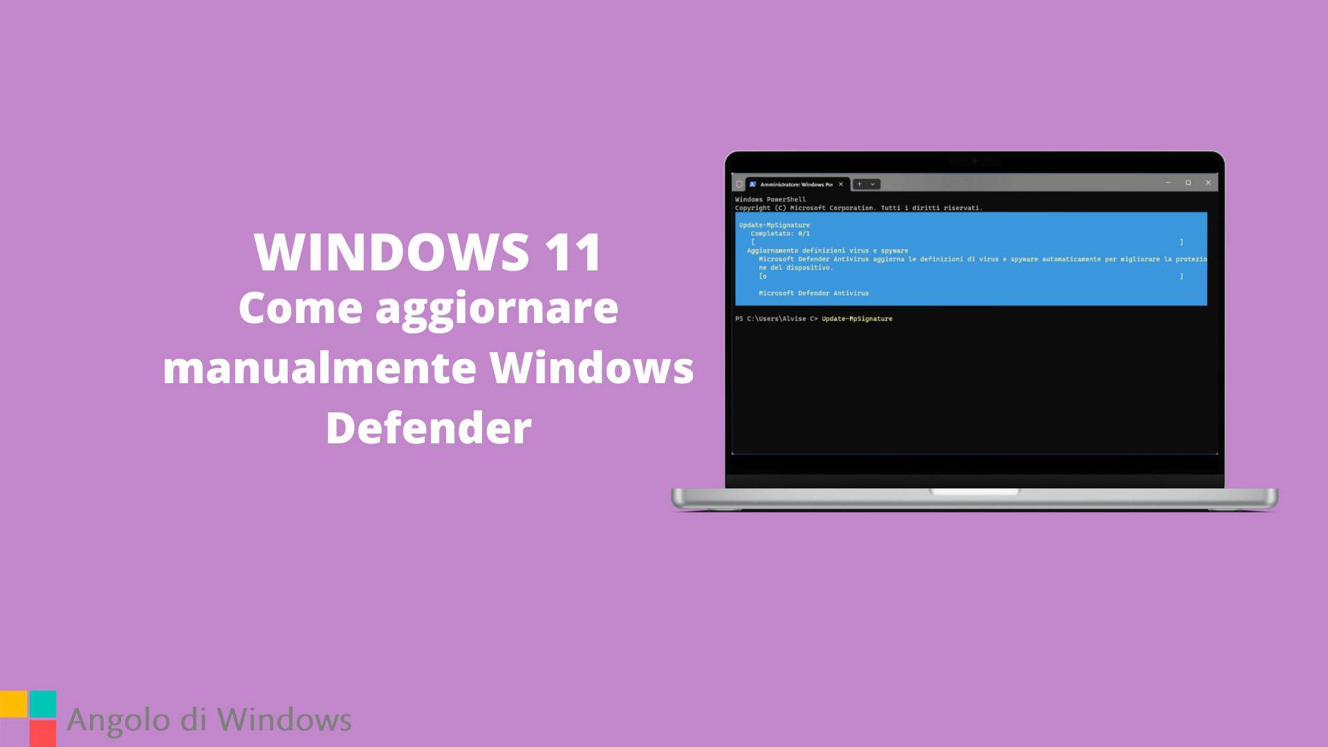 Come aggiornare manualmente Windows Defender