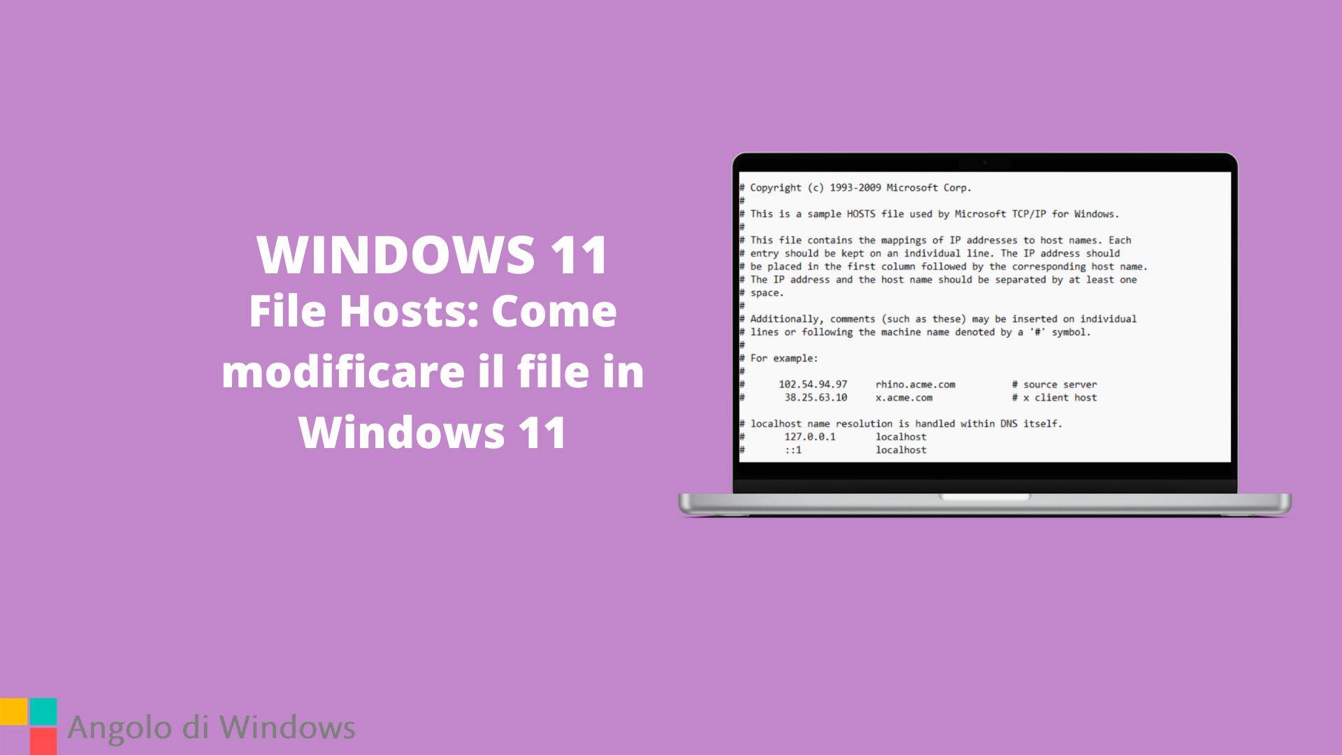 File Hosts: Come modificare il file in Windows 11