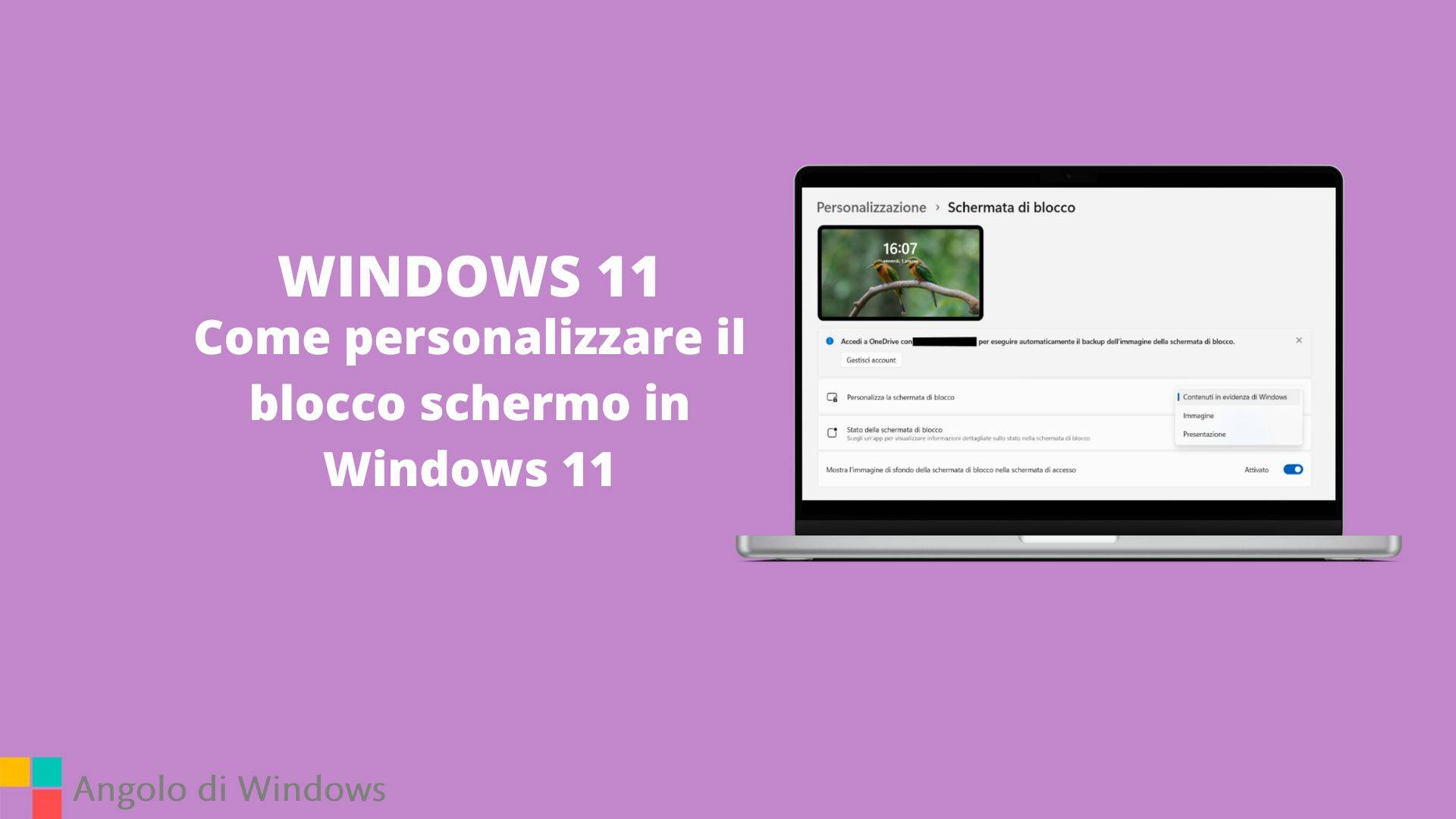 Come personalizzare il blocco schermo in Windows 11