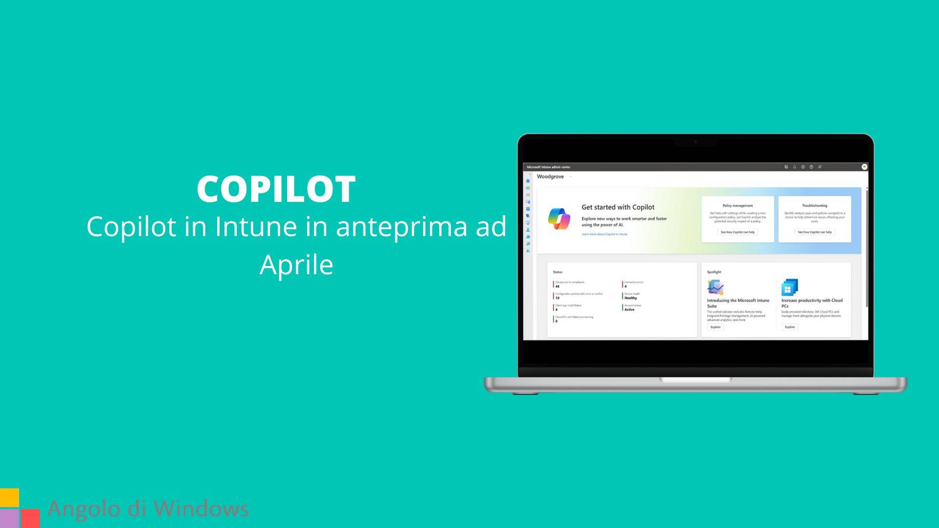 Copilot in Intune in anteprima ad Aprile