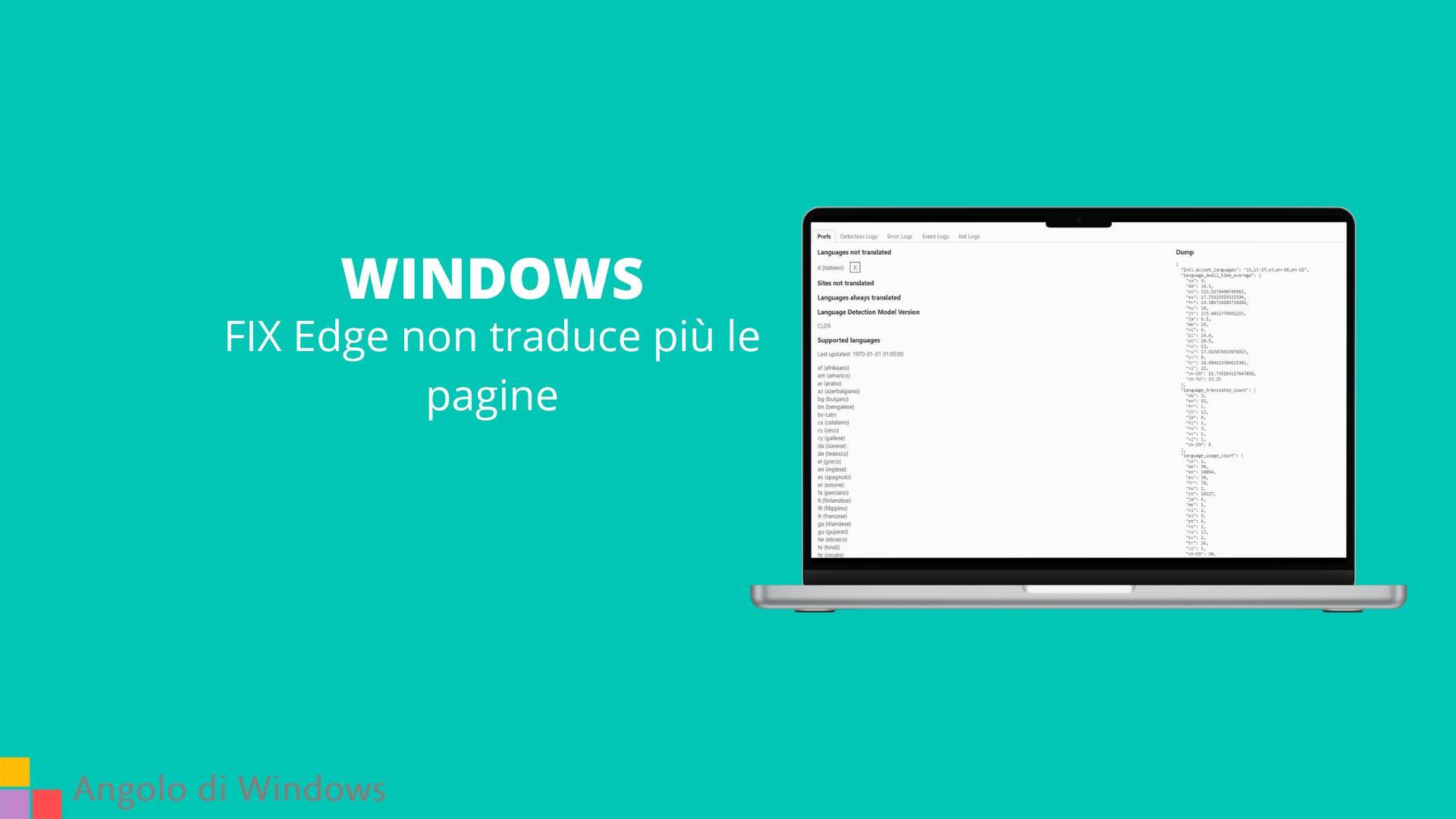 FIX Edge non traduce più le pagine