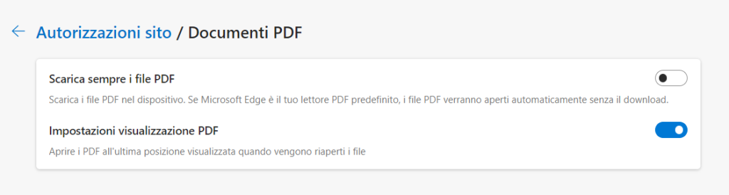 Come aprire sempre i file PDF con un software esterno da Edge 14 Screenshot 2024 04 30 152945