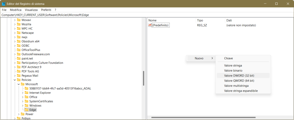 Come aprire sempre i file PDF con un software esterno da Edge 15 Screenshot 2024 04 30 165111
