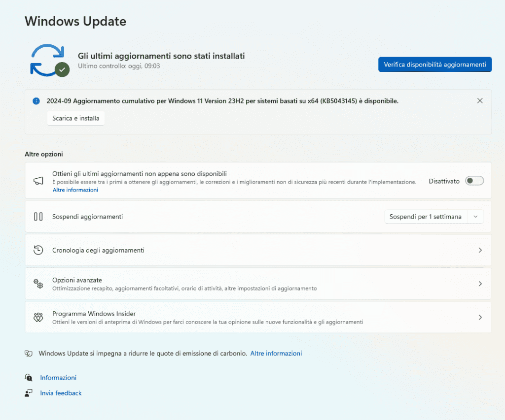Non installate la KB5043145 in Windows 11: mouse, bitlocker e tanti problemi (aggiornato) 14 Screenshot 2024 10 01 113656
