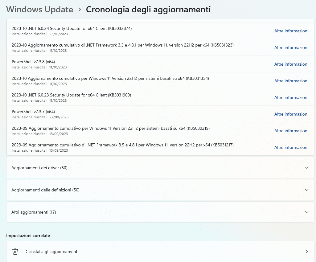 Non installate la KB5043145 in Windows 11: mouse, bitlocker e tanti problemi (aggiornato) 16 Screenshot 2024 10 01 122003