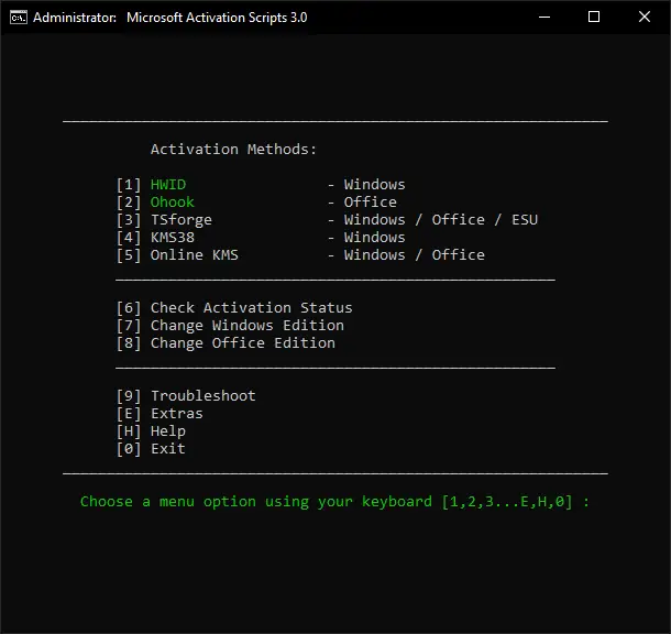 microsoft activation scripts