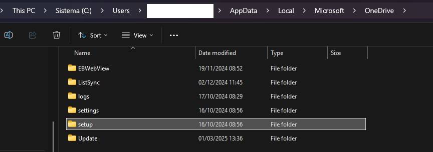 OneDrive mostra URL web