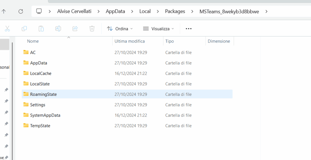 Schermo Bianco in Microsoft Teams